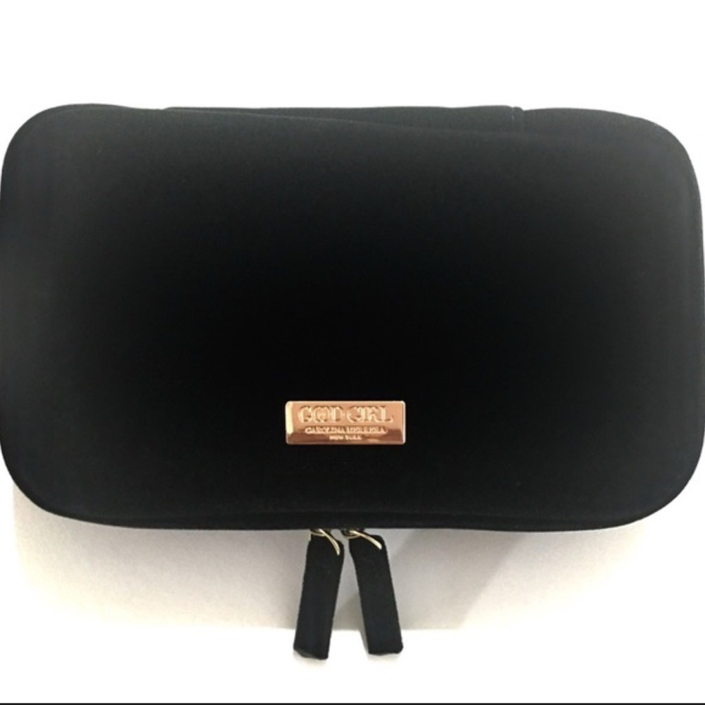 Carolina Herrera Black and Gold Cosmetic Case